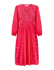 East Nova Bandhani Print Dress, Red (RED), large
