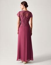 Monica Lace Bridesmaid Dress, DARK PINK, large