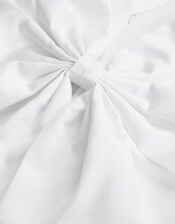 Sabrina Oversized Bow Communion Dress, White (WHITE), large
