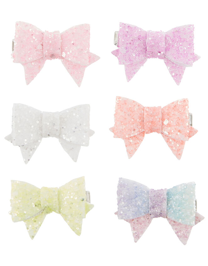 Rainbow Bowtique Hair Clip Set, , large