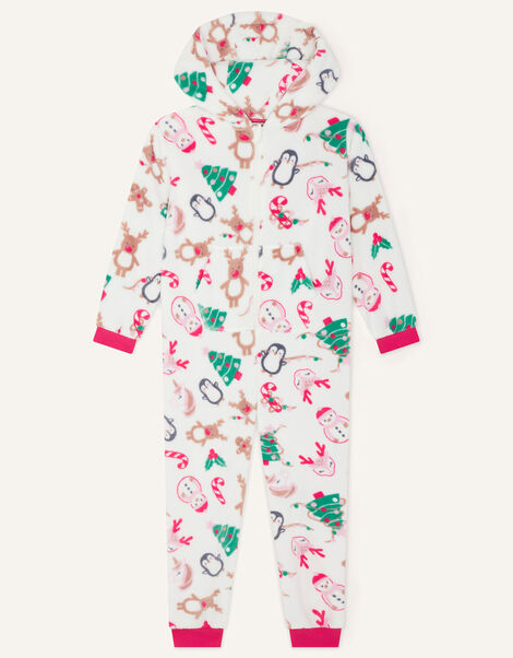 Christmas Chunky Sleepsuit, Ivory (IVORY), large