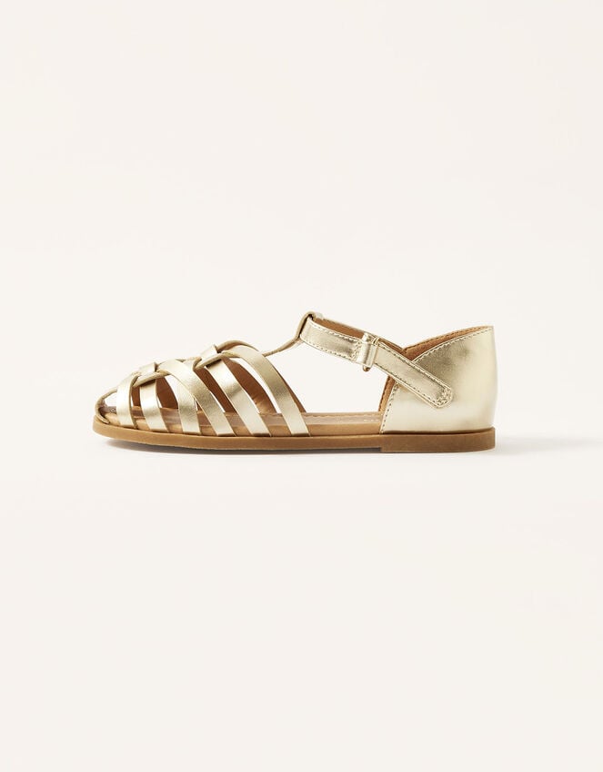Caged Sandals, Gold (GOLD), large