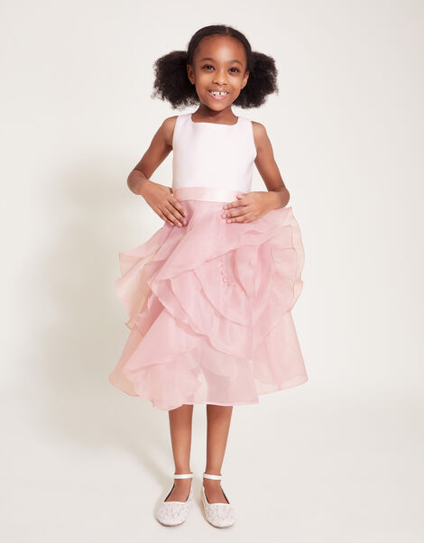 Organza Flower Can Can Dress, Pink (PINK), large