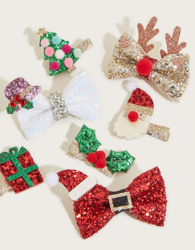 Ho Ho Ho Novelty Hair Clip Multipack, , large