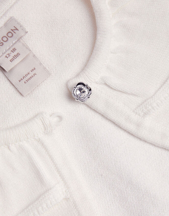 Baby Oversized Collar Cardigan, Ivory (IVORY), large