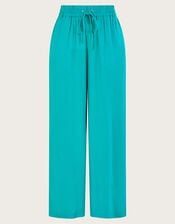 Vicki Plain Trousers, Blue (TURQUOISE), large