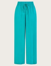 Vicki Plain Trousers, Blue (TURQUOISE), large