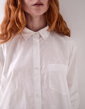 East Layla Floral Print Shirt, White (WHITE), large
