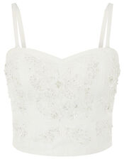 Eugenie Embellished Bridal Corset, Ivory (IVORY), large