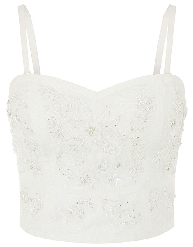 Eugenie Embellished Bridal Corset, Ivory (IVORY), large