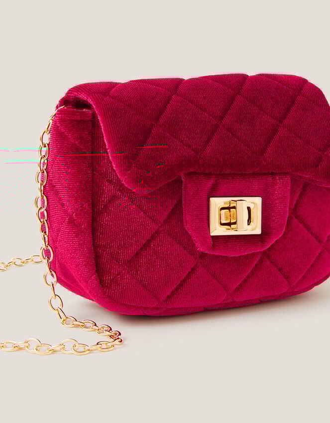 Quilted Velvet Mini Bag, , large
