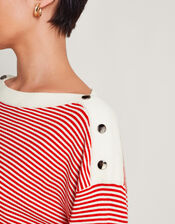 Simmi Stripe Jumper, Red (RED), large