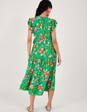 Lilou Floral Tea Dress, Green (GREEN), large