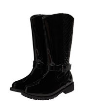 Bernadette Buckle Riding Boots, Black (BLACK), large