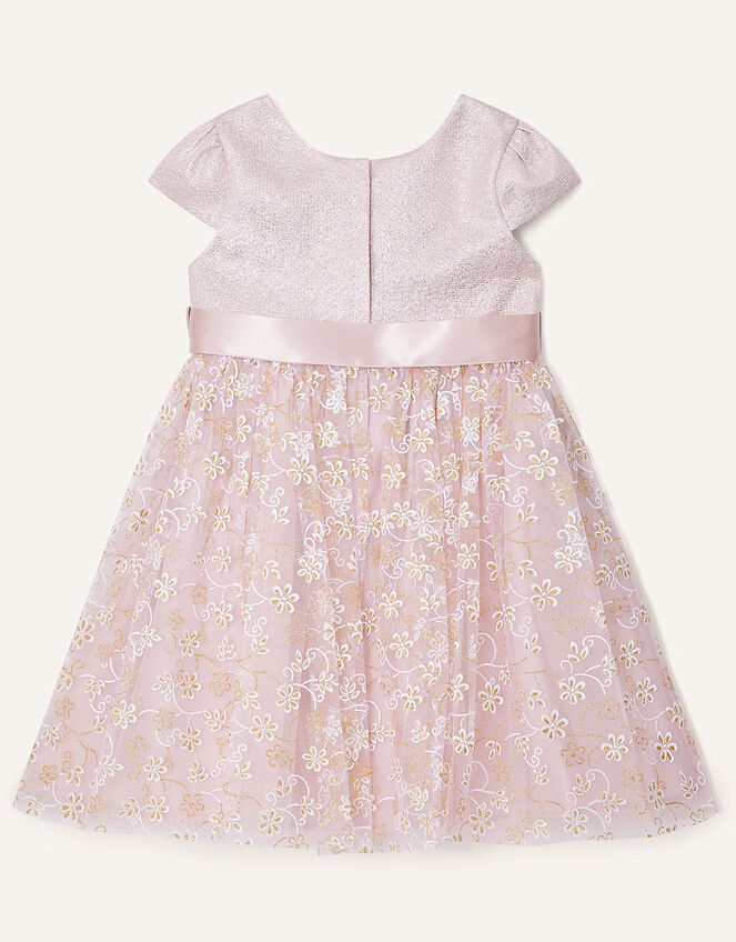 Baby Maisie Glitter Jacquard Dress, Pink (PINK), large