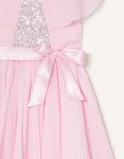Baby Sequin Cape Sleeve Dress , Pink (PINK), large