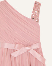One-Shoulder Sequin Dress, Pink (PINK), large