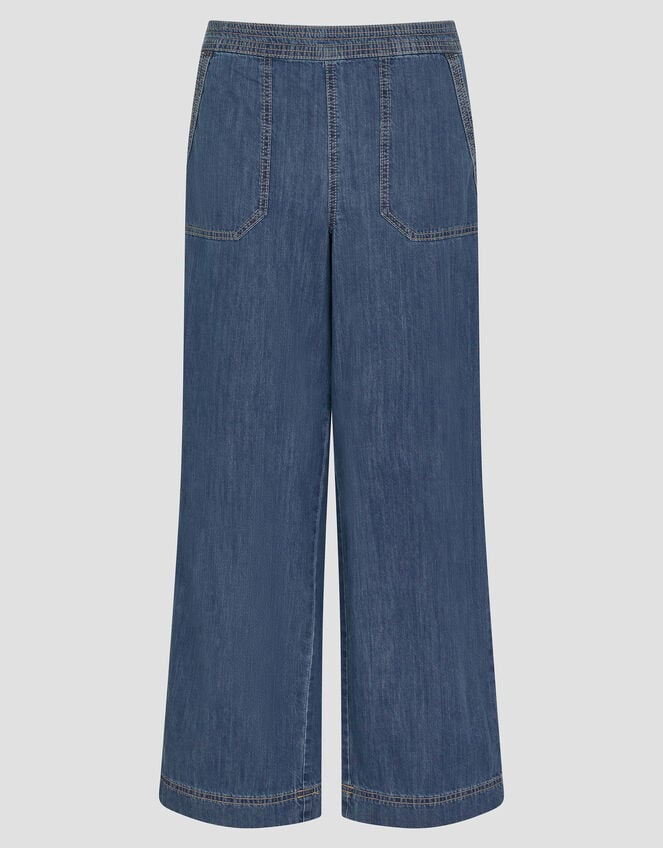 Harper Regular Wide Leg Jeans, Blue (DENIM BLUE), large