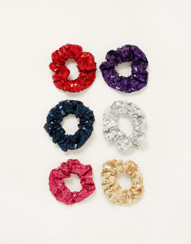 Sequin Scrunchie Multipack, , large
