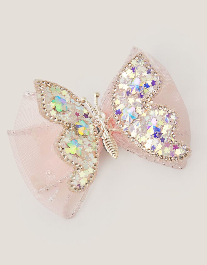 Spring Butterfly Bow Hair Clip, Pink (PINK), large