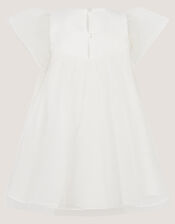 Baby Winnie Satin Bow Party Dress, Ivory (IVORY), large