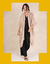 One Hundred Stars Sphinx Throwover Jacket, Pink (PALE PINK), large