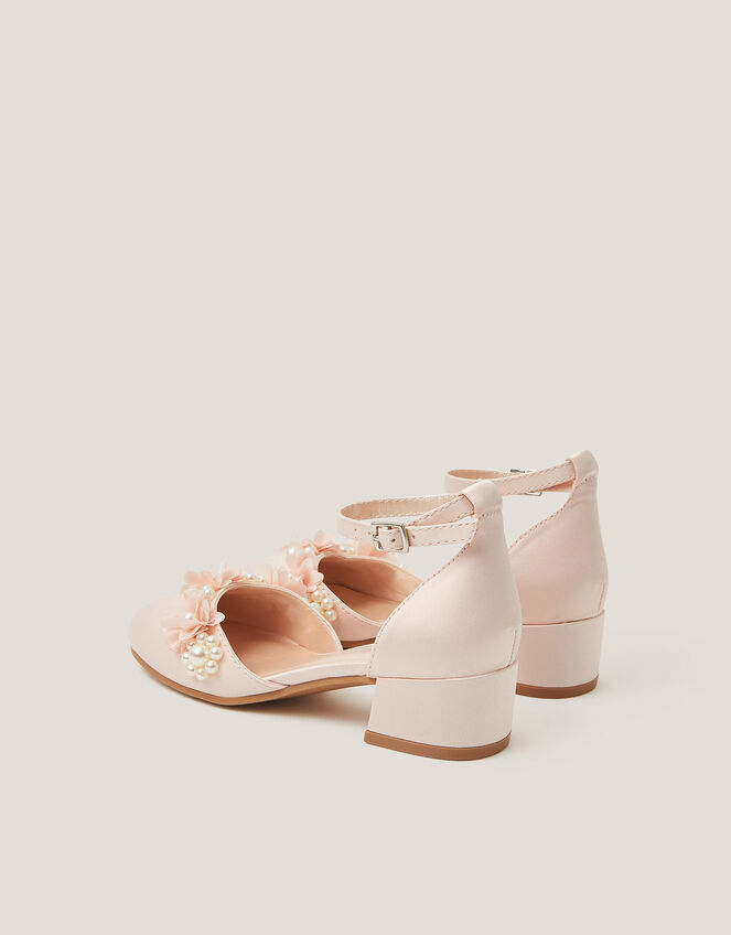 Closed-Toe Flower Embellished Heels, Pink (PINK), large