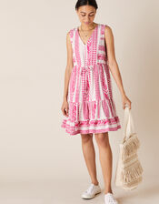 Woven Jacquard Dress, Pink (PINK), large