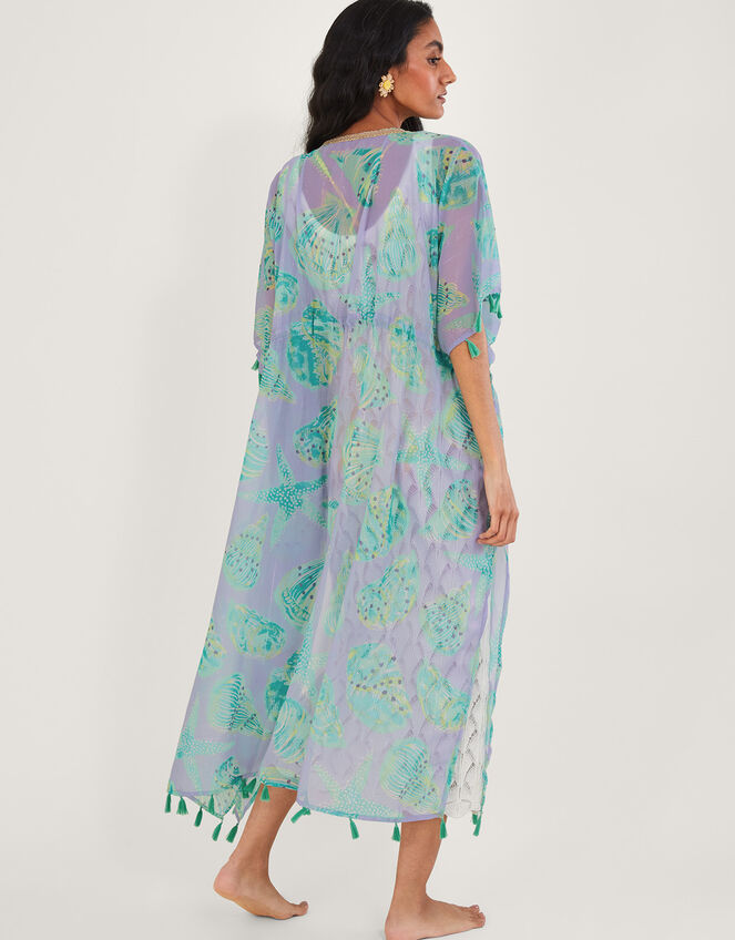 Sea Shell Print Long Kaftan, , large