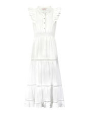 East Tiered Beach Dress, White (WHITE), large