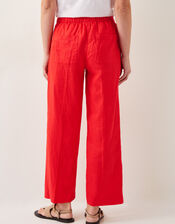Jolie Regular Linen Wide Leg Trousers, Orange (CORAL), large