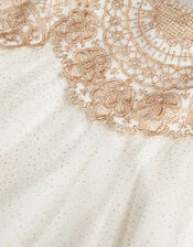 Estella Lace Bodice Dress, Gold (GOLD), large