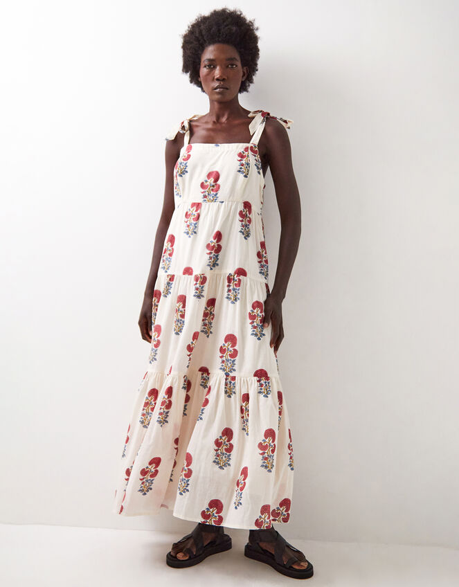 East Lucy Floral Tiered Maxi Dress, Pink (PINK), large