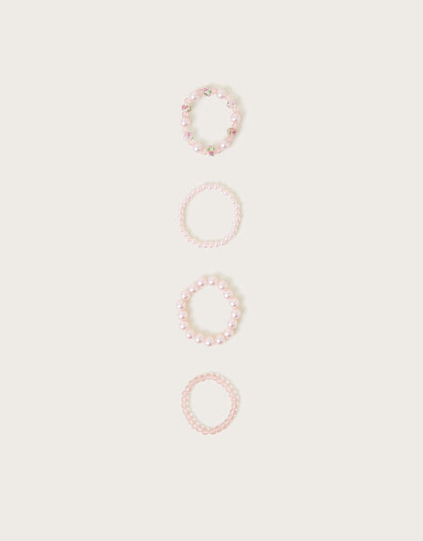 4-Pack Pearl Bead Stretch Bracelets, , large