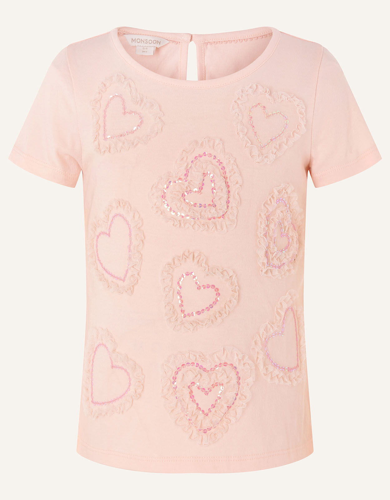 Tulle Heart T-Shirt Pink | Girls' Tops 
