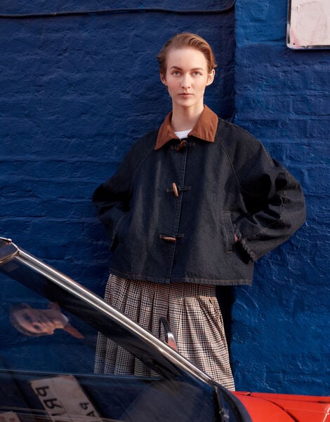 Kit Denim Barn Jacket, Blue (INDIGO), large