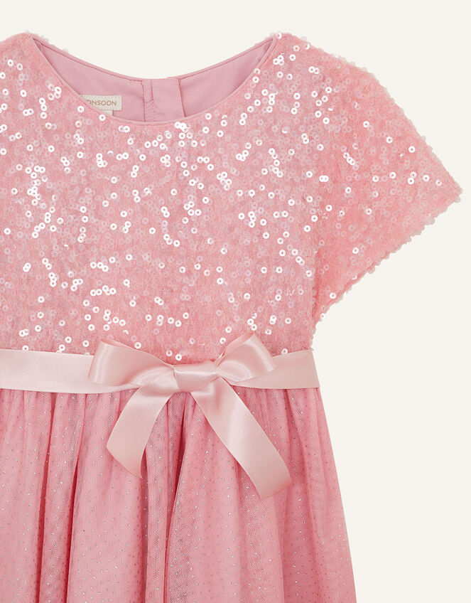 Truth Sequin Cape High-Low Dress, Pink (PALE PINK), large