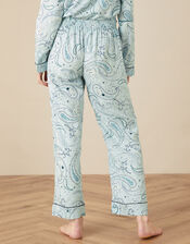 Paisley Print Pyjama Bottoms, Blue (BLUE), large
