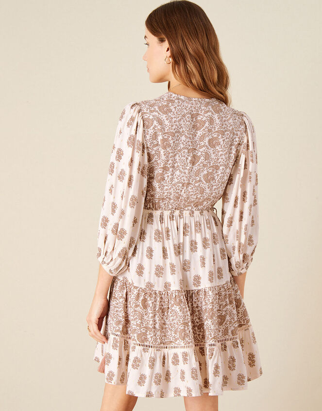 Whitley Heritage Print Dress LENZING™ ECOVERO™ , Ivory (IVORY), large