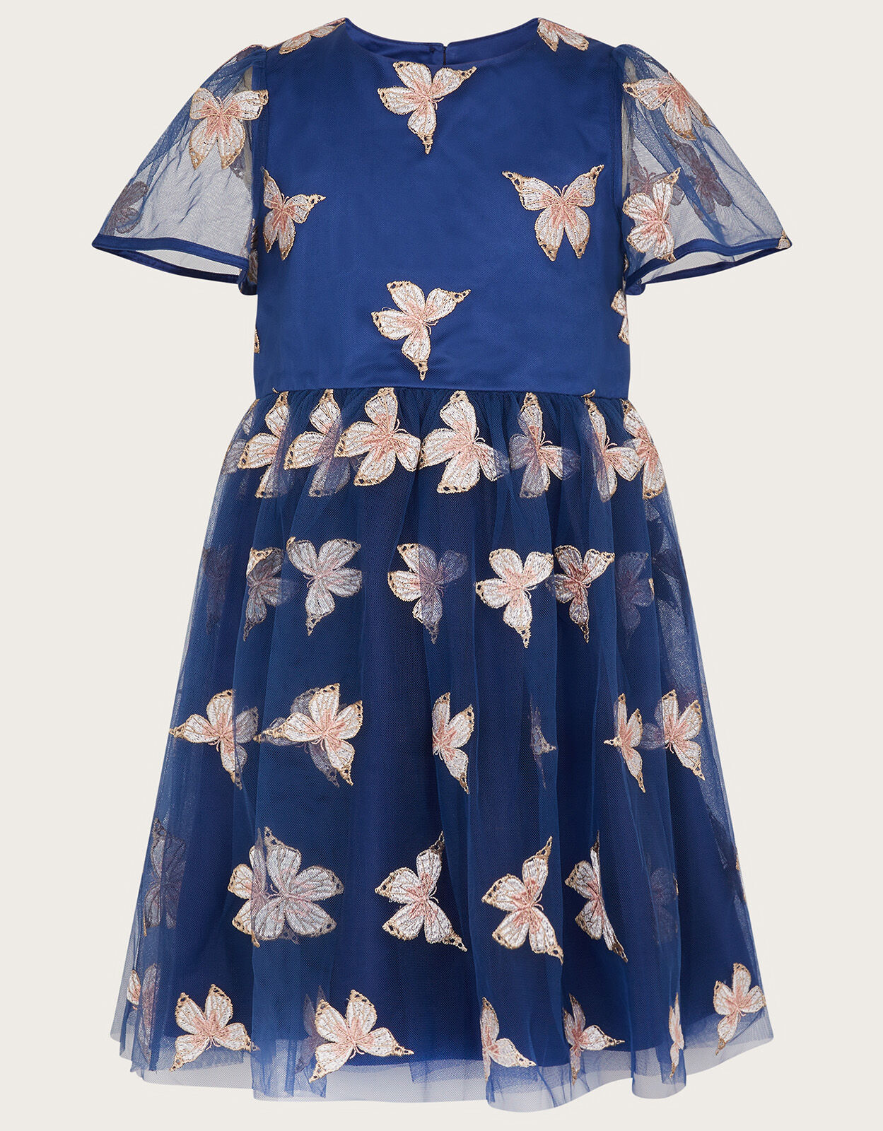 Blue butterfly dress girl online