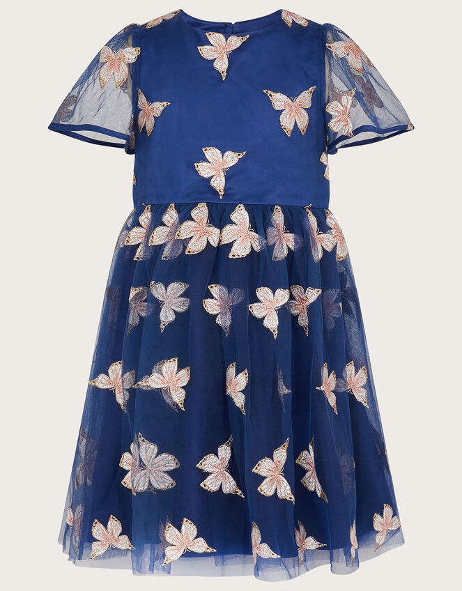 Embroidered Butterfly Dress, Blue (NAVY), large