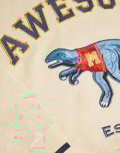 Dinosaur Varity Sweatshirt, Natural (STONE), large