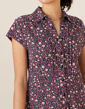Brittany Floral Shirt Dress, Pink (PINK), large