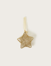 Wire Star Hanging Decoration, Gold (GOLD), large