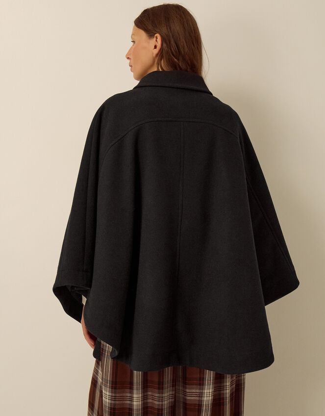 Claudie Cape Coat, Black (BLACK), large