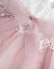 Alianthe Sleeveless Lace High-Low Dress, Pink (PINK), large