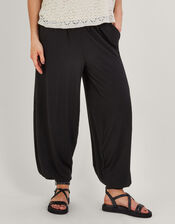 Jersey Hareem Trousers, Black (BLACK), large
