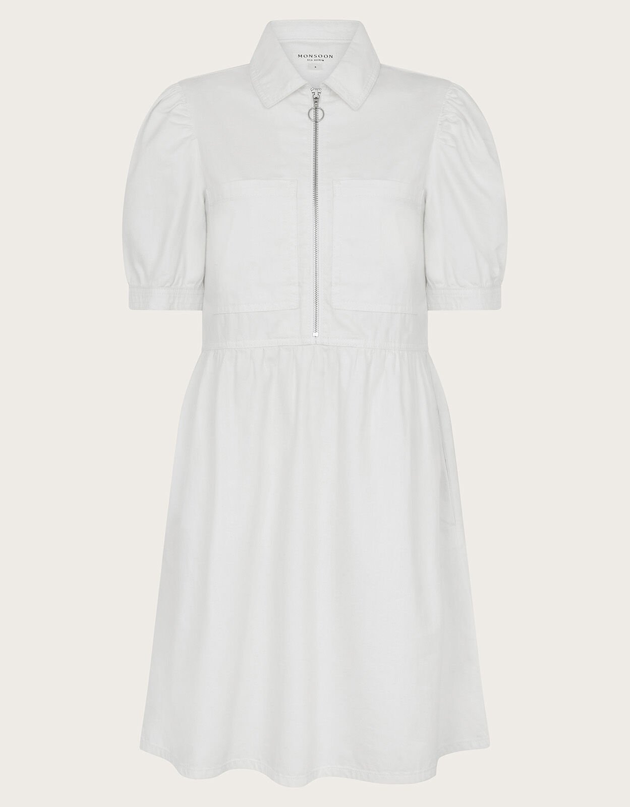 Adeena Denim Mini Dress Natural