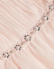 Pennie Embellished Ruffle Party Dress, Pink (PALE PINK), large
