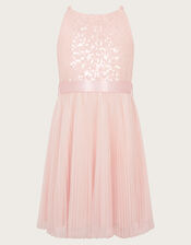 Keita Embellished Plisse Dress, Pink (PINK), large